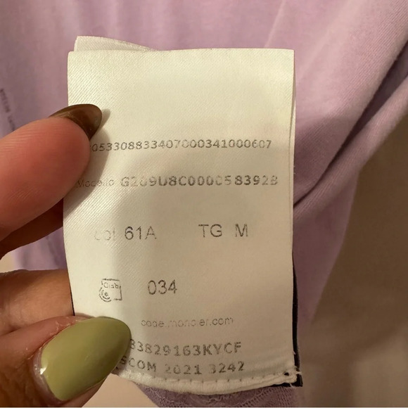 Moncler Genius 7 Moncler FRGMT Hiroshi Fujiwara Purple Logo T-Shirt  Size M - Picture 7 of 13